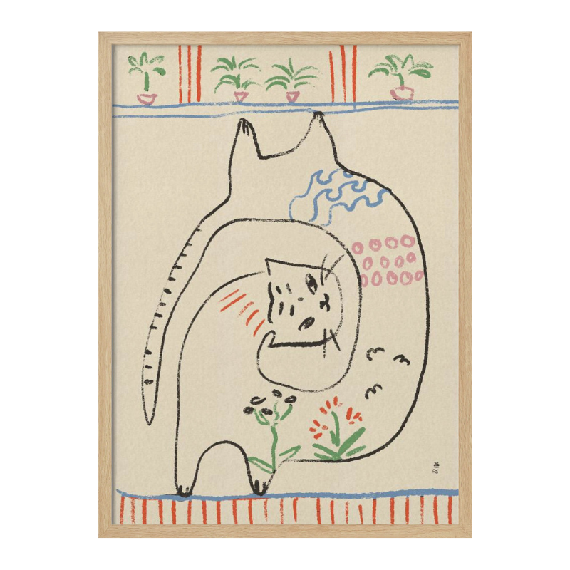Cuadro "Playful Cats Illustration"