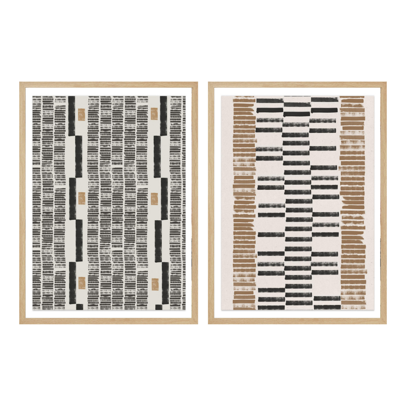 Set "Linear Rhythm" Art Prints