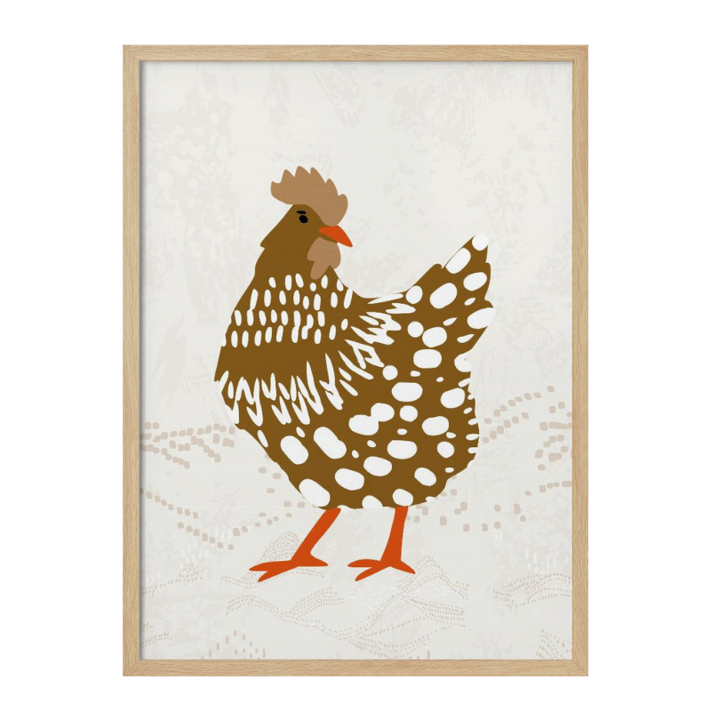 Cuadro "Brown hen on the grass"