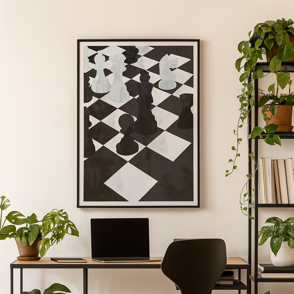 Cuadro "Chess black and white"