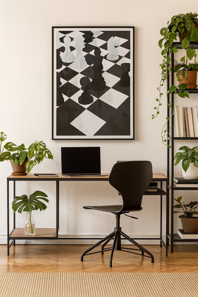 Cuadro "Chess black and white"