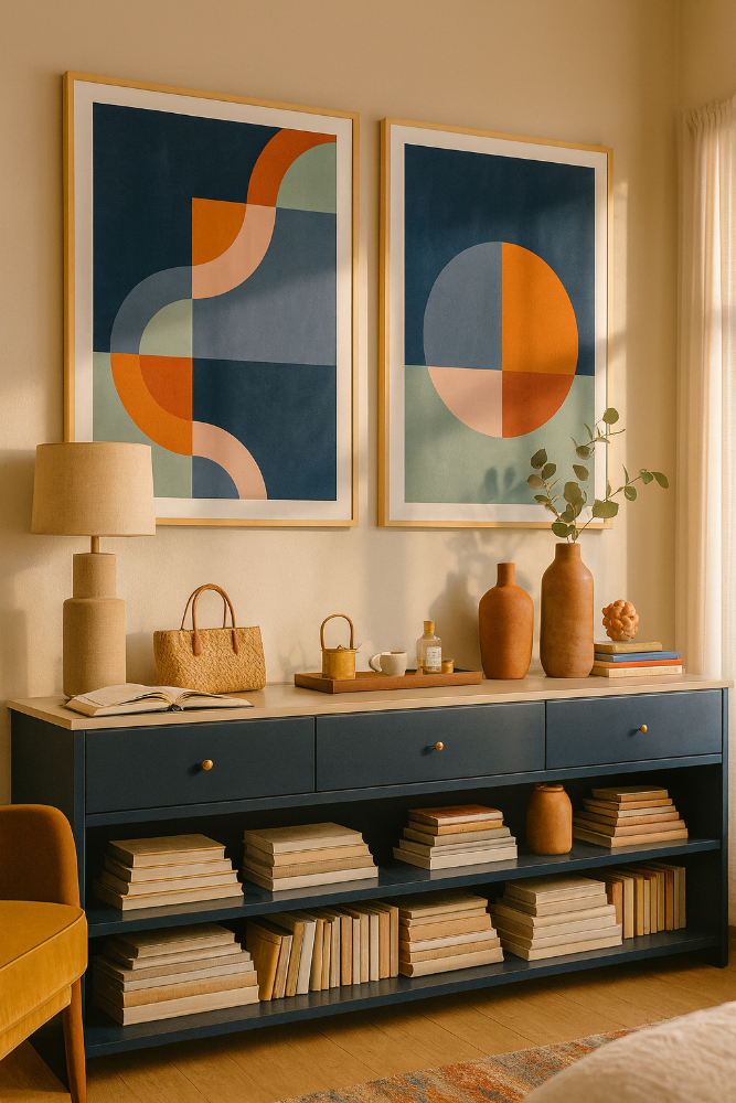 Set  de cuadros "Colorful spaces"
