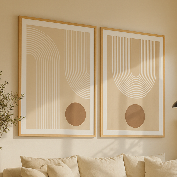 Set de cuadros "Beige Arc Poster"