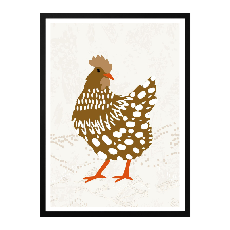 Cuadro "Brown hen on the grass"