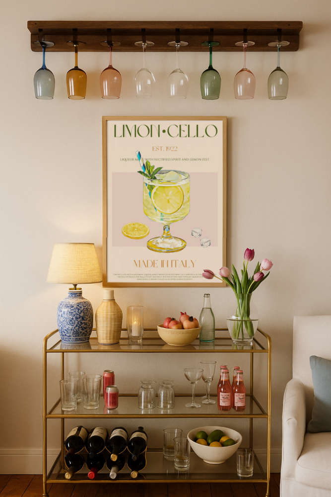 Cuadro "llustration Of A Limoncello Drink"