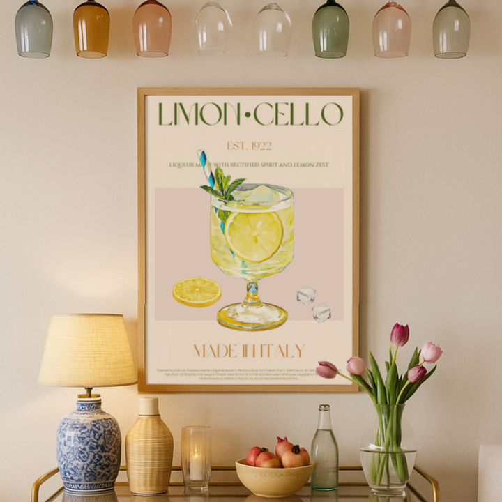 Cuadro "llustration Of A Limoncello Drink"