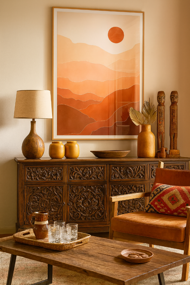 Cuadro "Orange sunset"