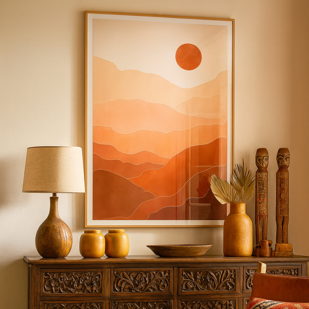 Cuadro "Orange sunset"