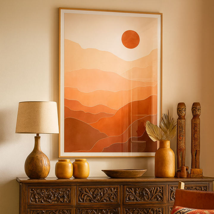 Cuadro "Orange sunset"