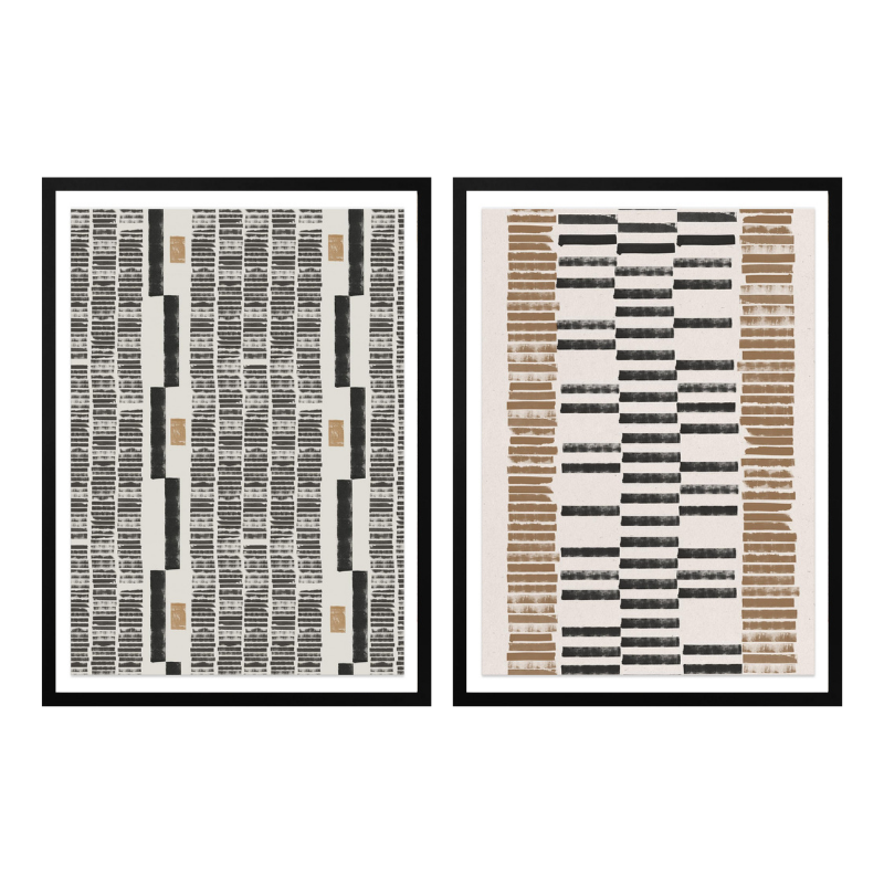 Set "Linear Rhythm" Art Prints