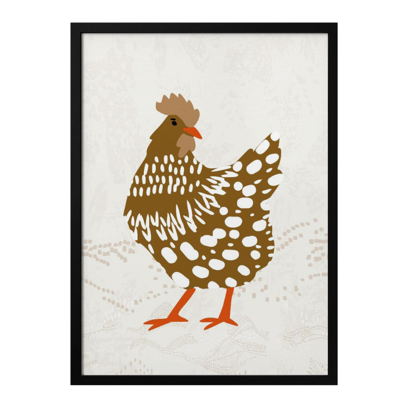 Cuadro "Brown hen on the grass"