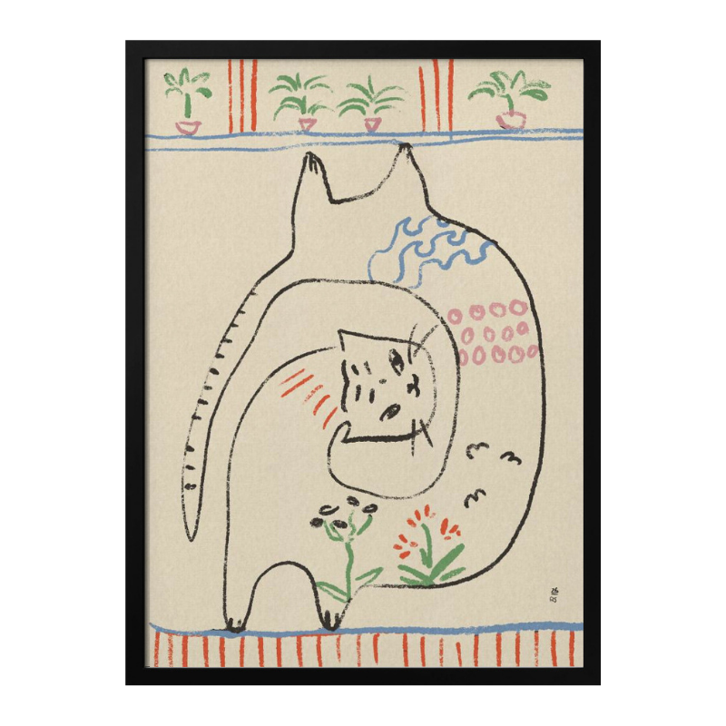 Cuadro "Playful Cats Illustration"