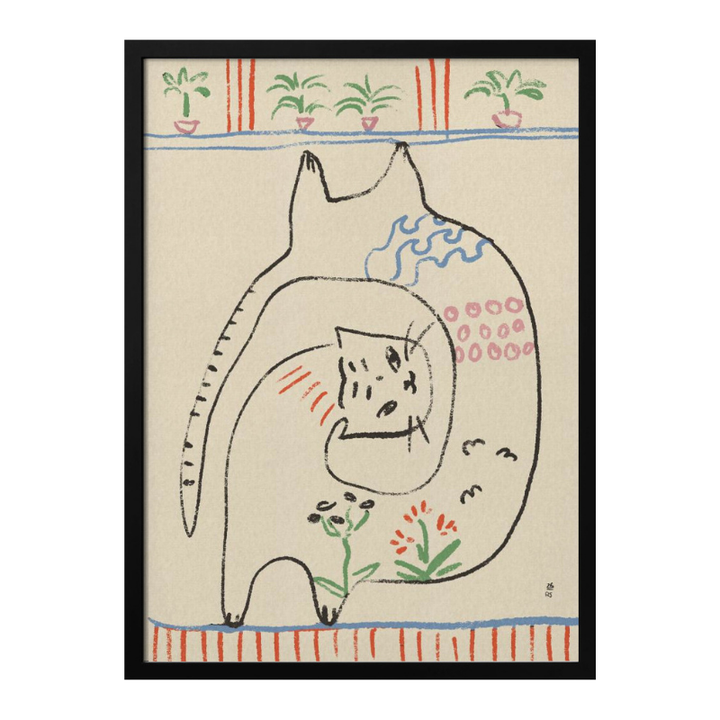 Cuadro "Playful Cats Illustration"