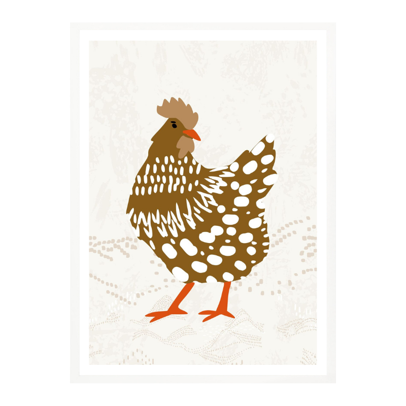 Cuadro "Brown hen on the grass"