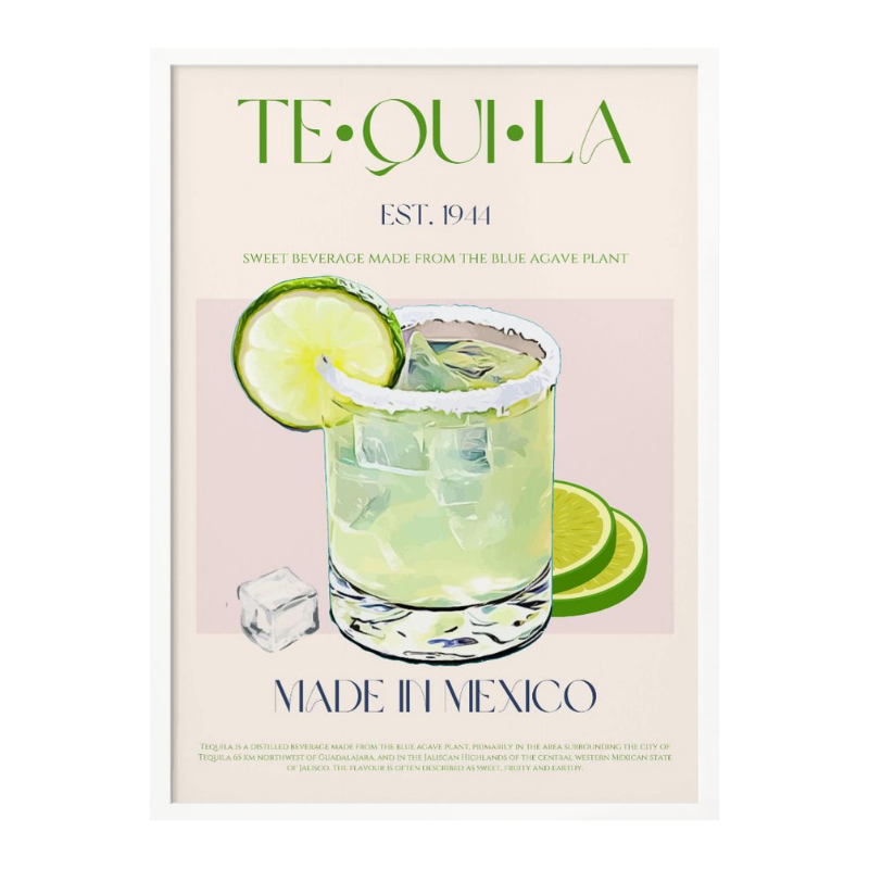 Cuadro "Tequila Drink With Lime And Ice"