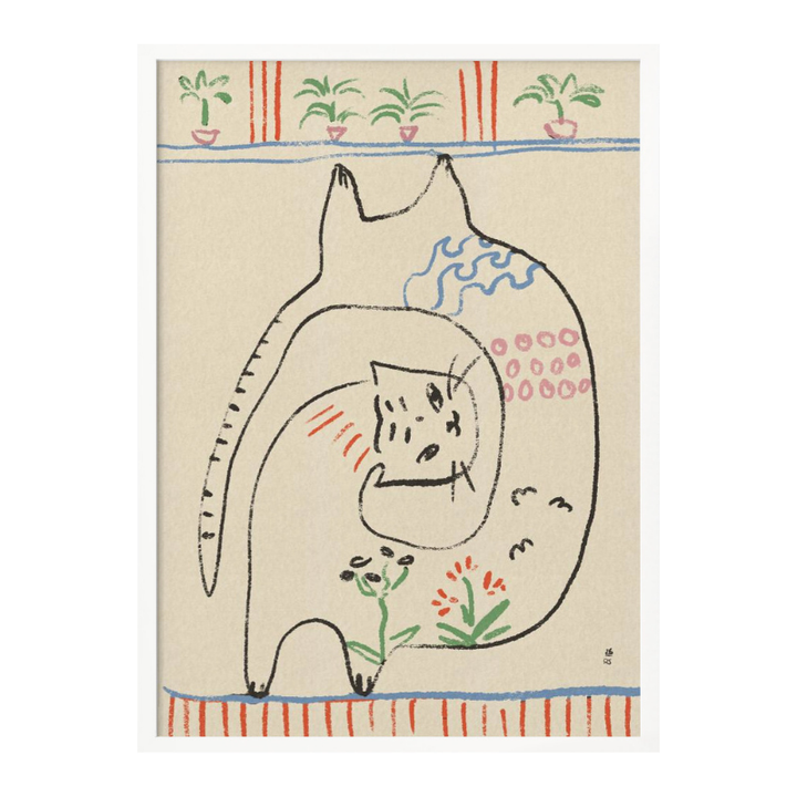Cuadro "Playful Cats Illustration"