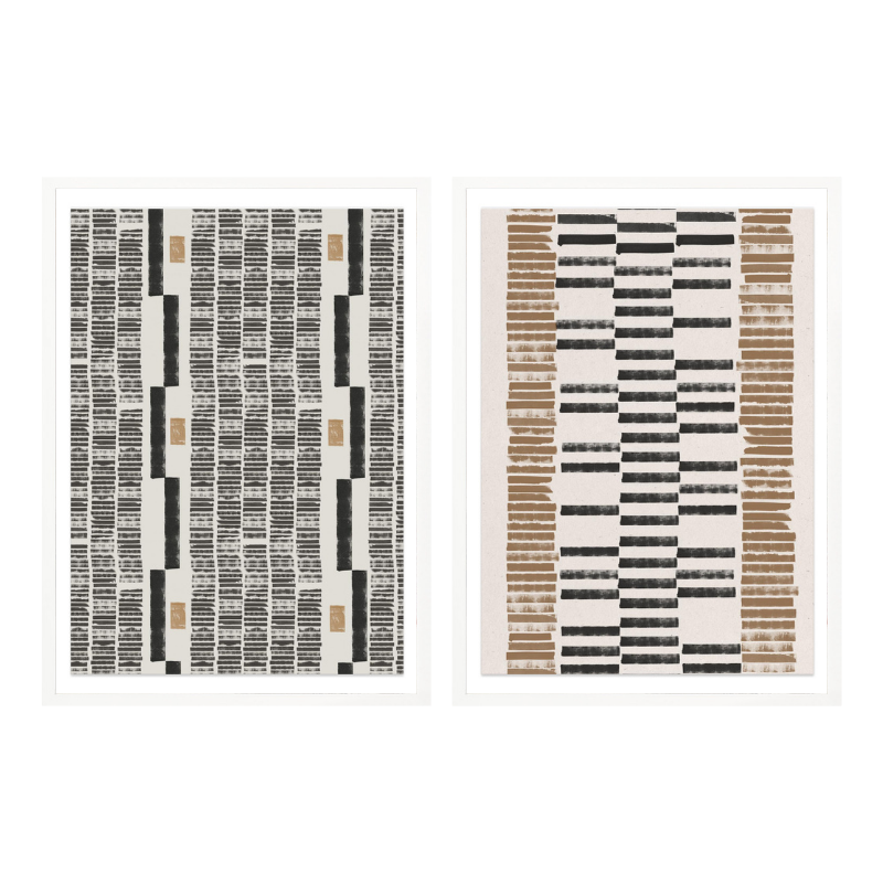 Set "Linear Rhythm" Art Prints