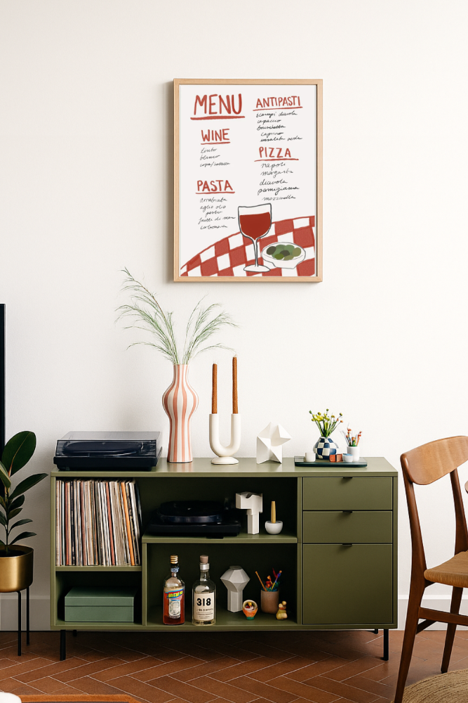 Cuadro "Italian Menu"