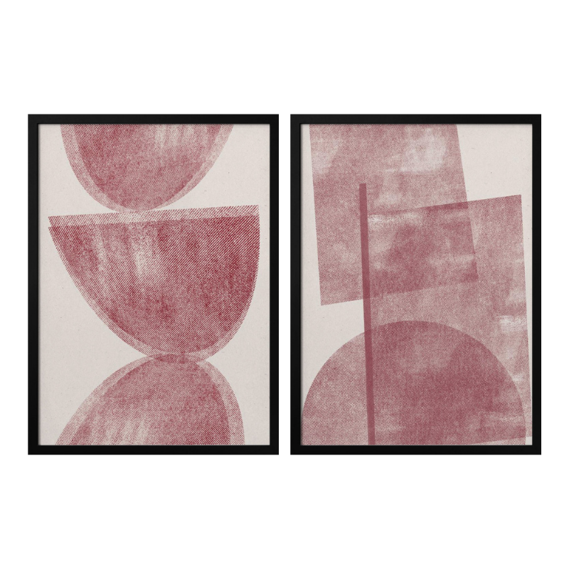 Set "Halftone Duo" Art Prints