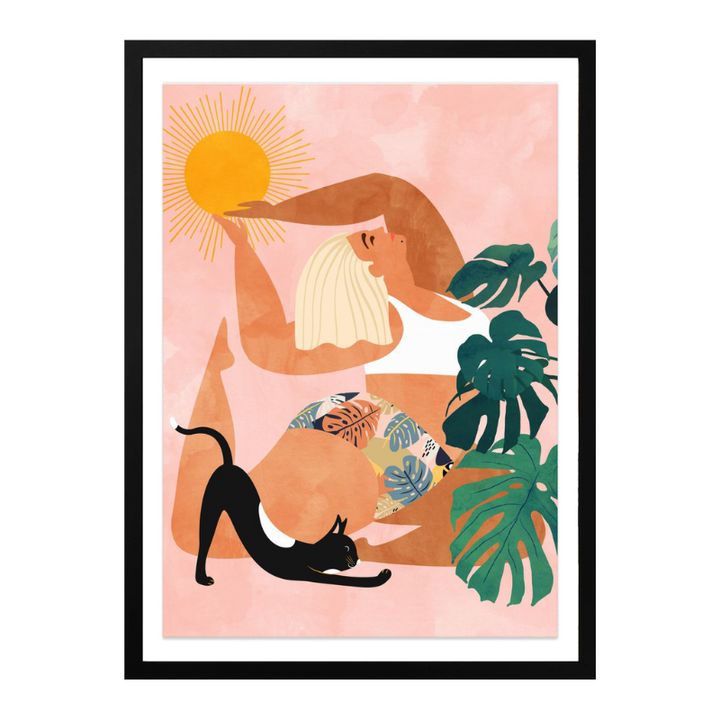 Tropical Yoga Art Print