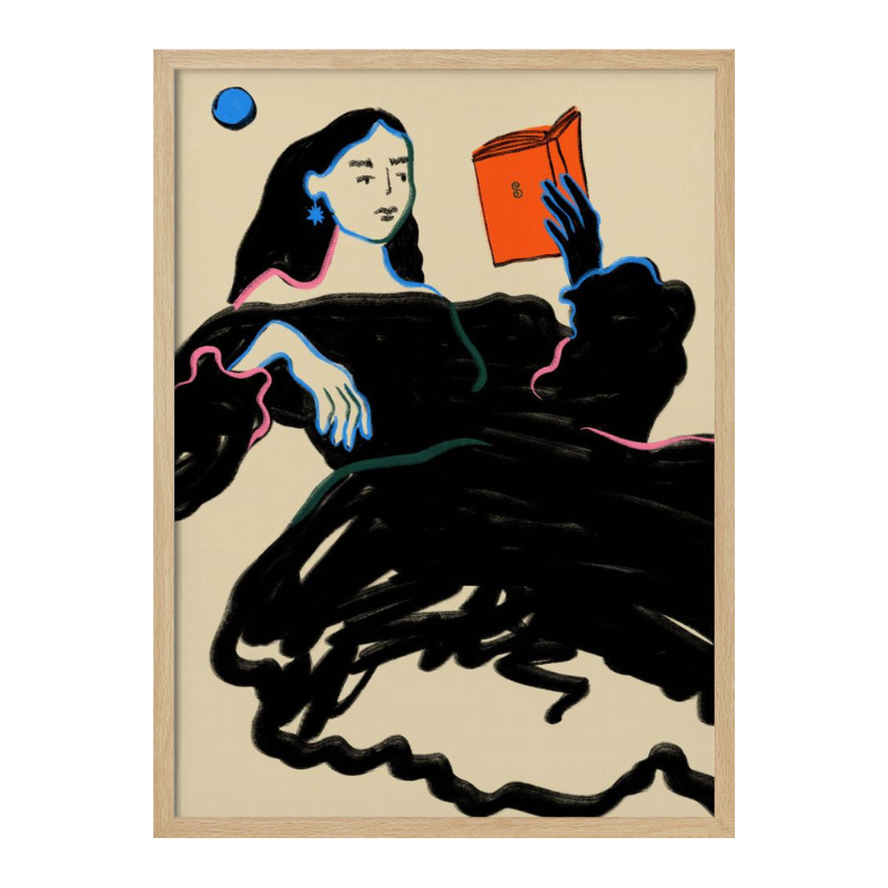 Midnight Reading Art Print