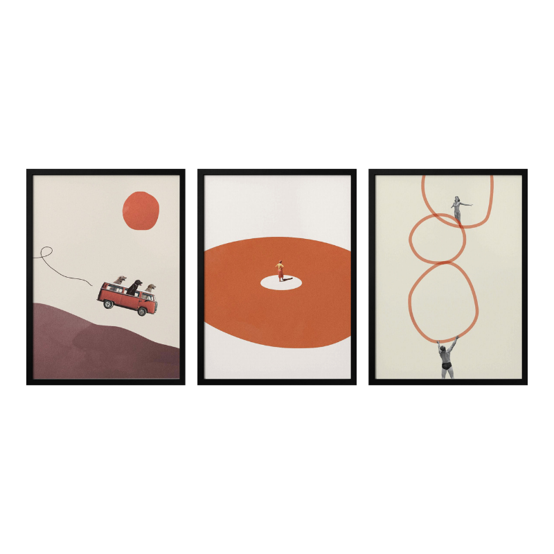 Set de cuadros "Surreal Playground"