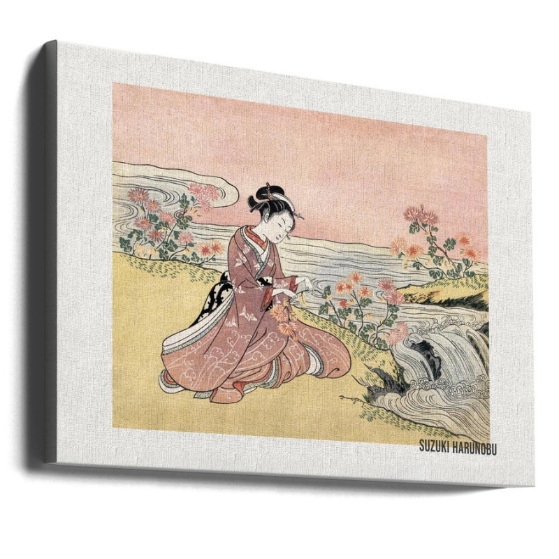 Cuadro "Japanese Woman Picking Chrysanthemum (1725)"