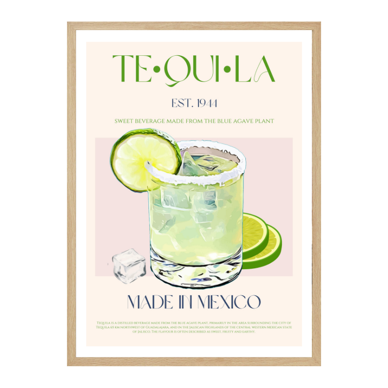 Cuadro "Tequila Drink With Lime And Ice"