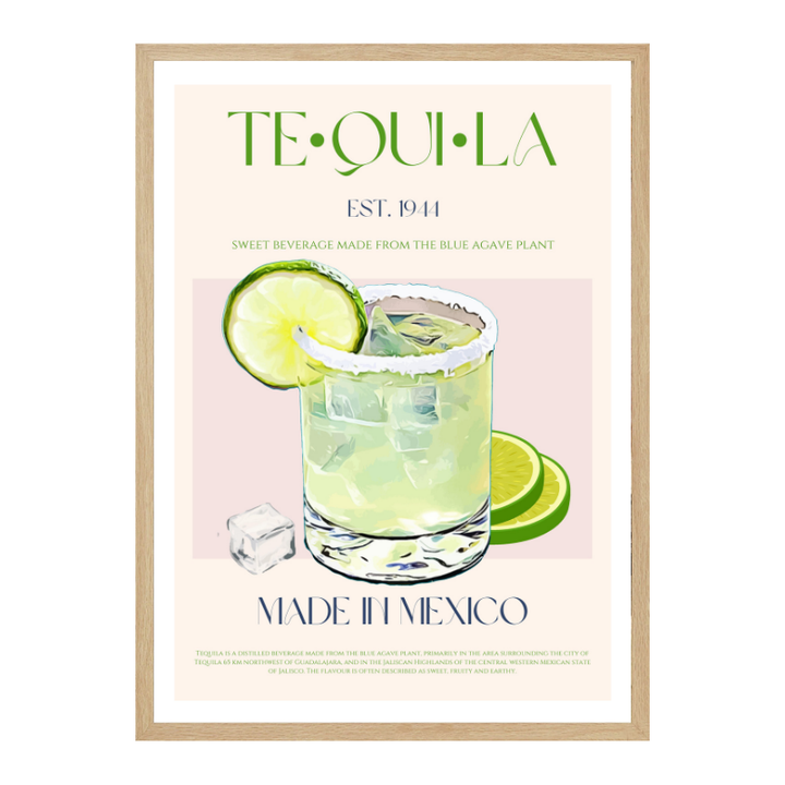 Cuadro "Tequila Drink With Lime And Ice"