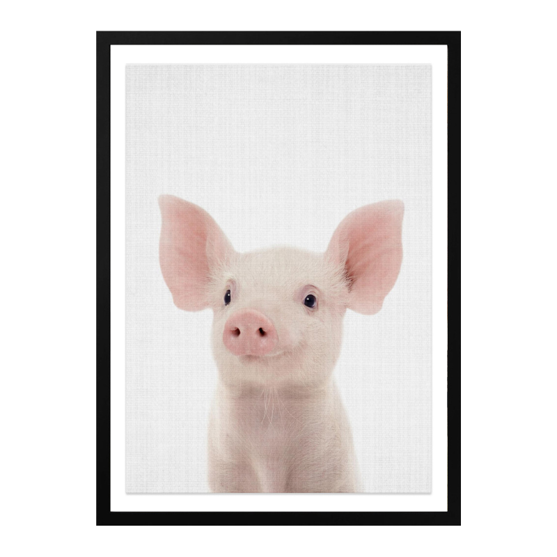 Peekaboo Baby Pig Art Print