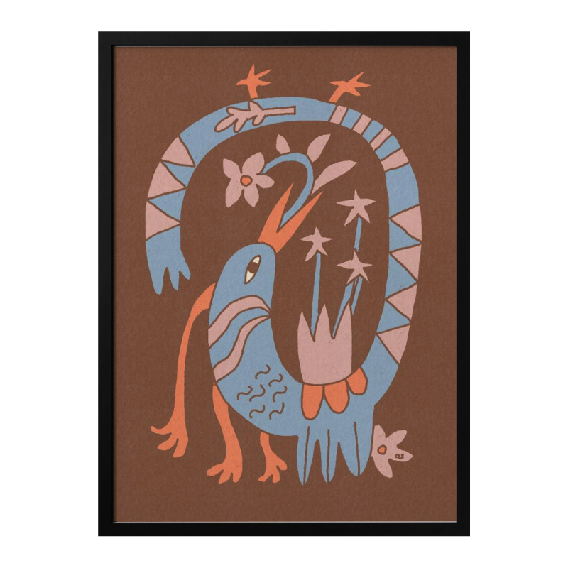 Cuadro "Whimsical Folk Bird"
