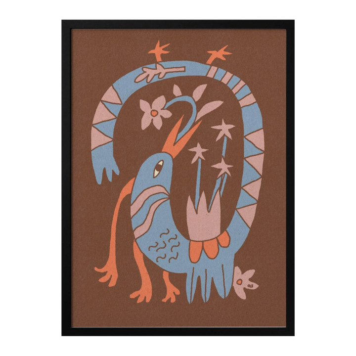 Cuadro "Whimsical Folk Bird"