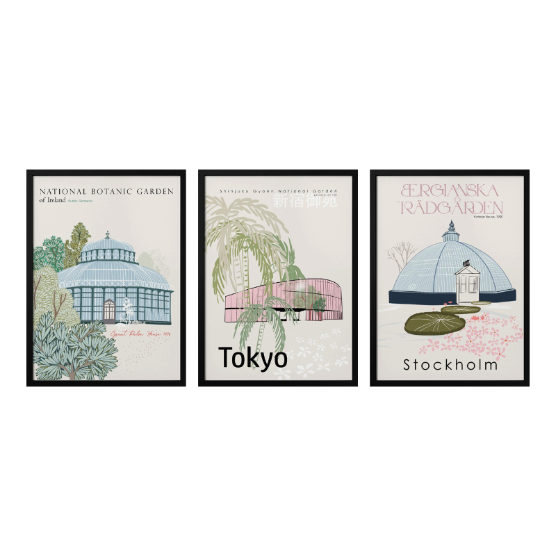 Set de cuadros "Gardens of the World"