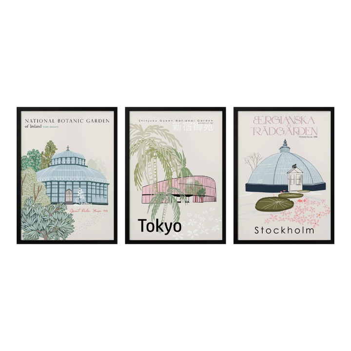 Set de cuadros "Gardens of the World"