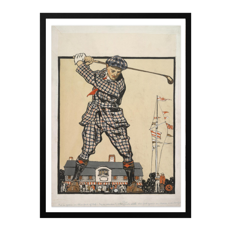 Man Swinging Golf Club Art Print