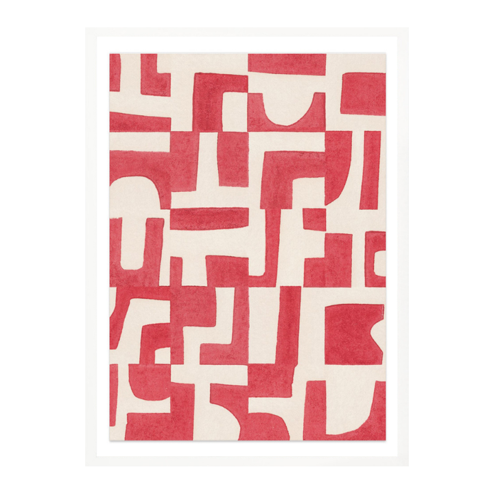 Red Puzzle Art Print