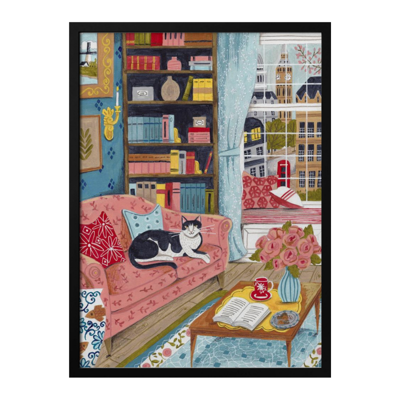 Cuadro "Cat on sofa in London"