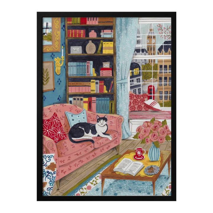 Cuadro "Cat on sofa in London"