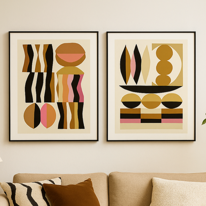 Set de cuadros "Abstract composition"