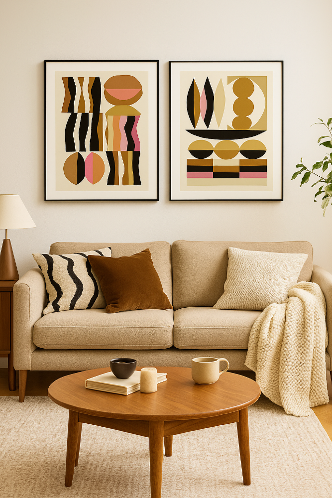 Set de cuadros "Abstract composition"