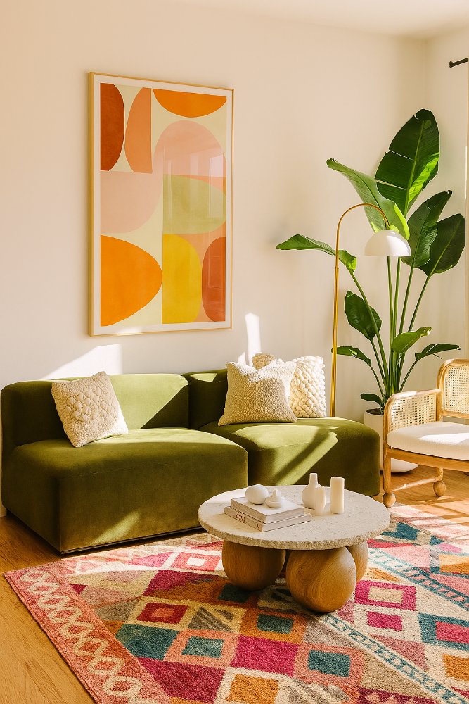 Cuadro "Warm Pastel Geometry"