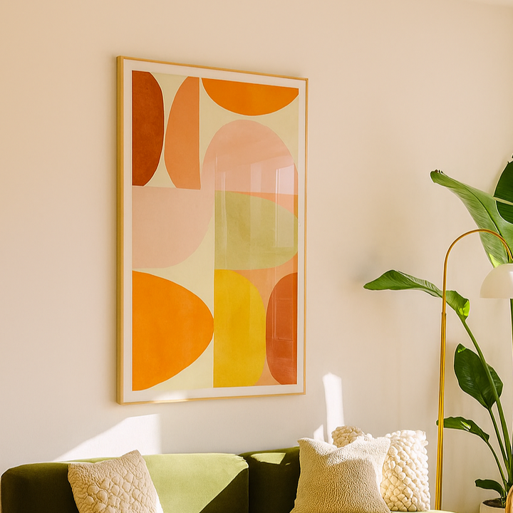 Cuadro "Warm Pastel Geometry"