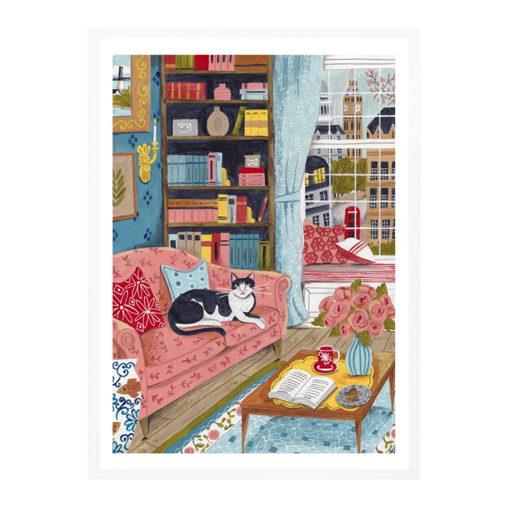 Cuadro "Cat on sofa in London"