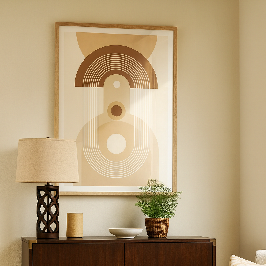 Cuadro "Beige Mid Century Poster No.3"