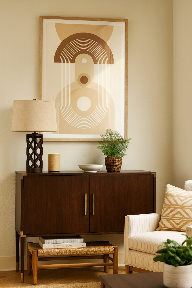 Cuadro "Beige Mid Century Poster No.3"