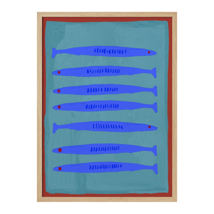 Cuadro "Blue Fish Pattern"