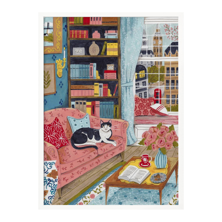 Cuadro "Cat on sofa in London"