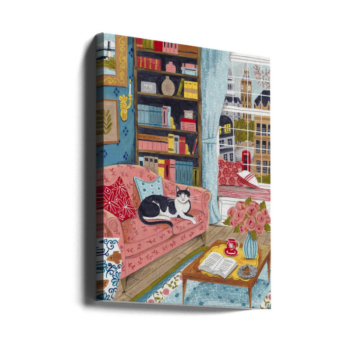 Cuadro "Cat on sofa in London"
