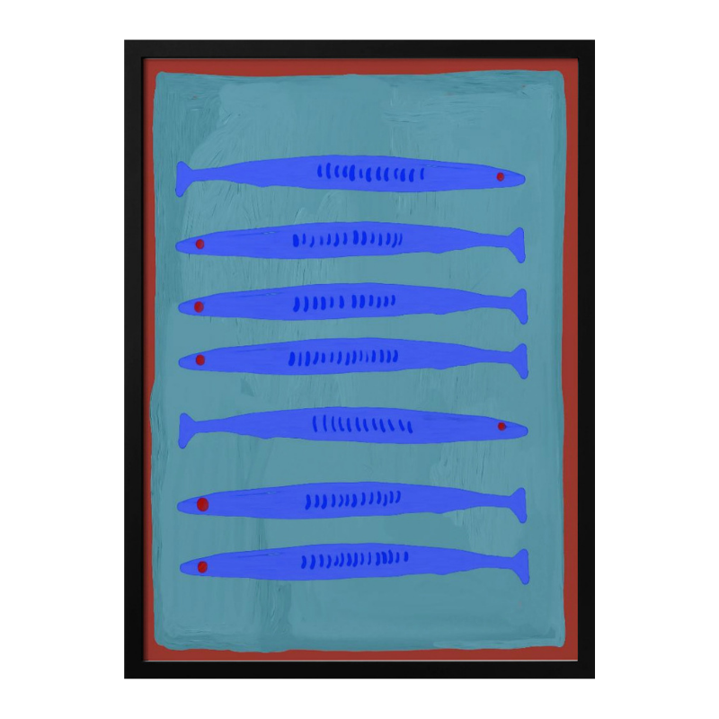 Cuadro "Blue Fish Pattern"