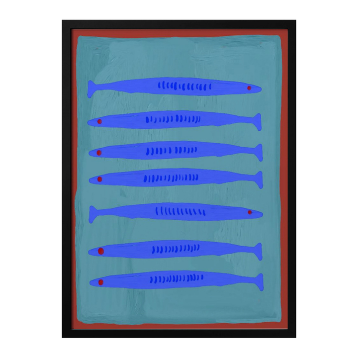 Cuadro "Blue Fish Pattern"